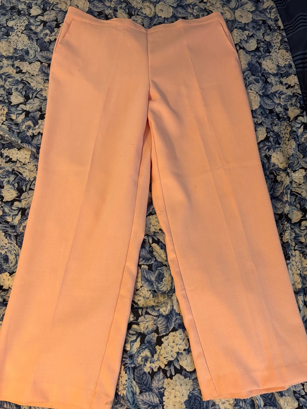 Pink Straight-Leg Dress Pants